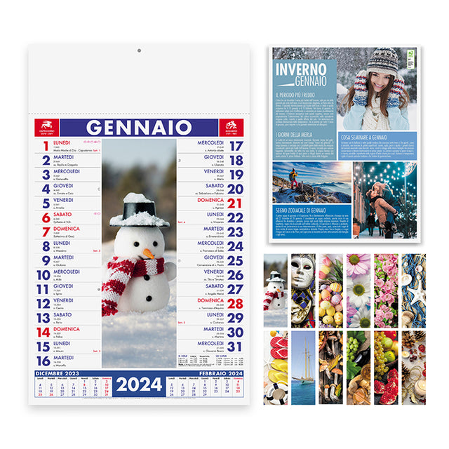 calendario da parete personalizzabile 2024 in carta bianco 041497955 VAR01