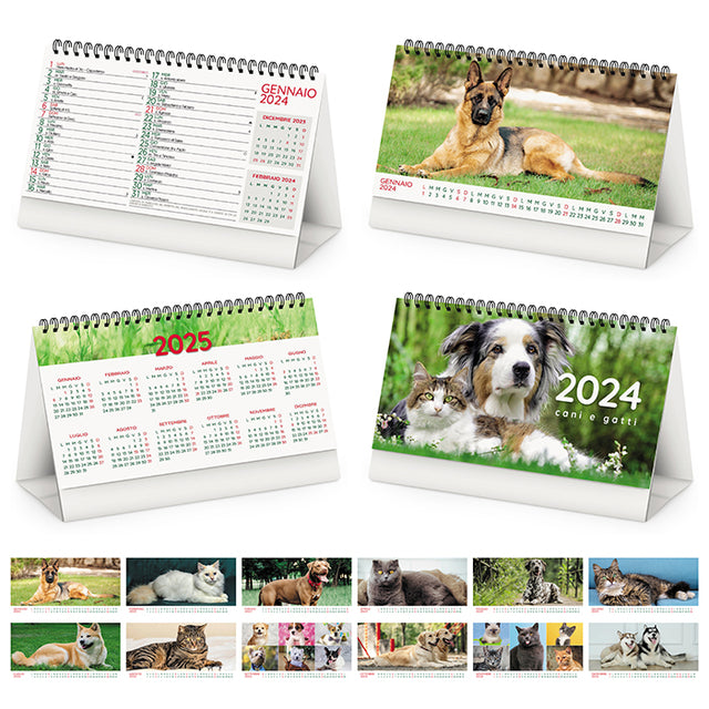 calendario da tavolo da personalizzare 2024 in carta bianco 041502851 VAR01