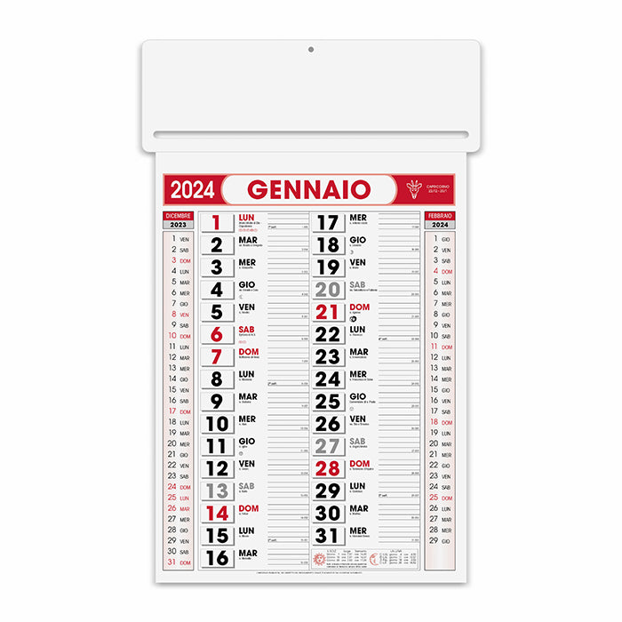 calendario personalizzato 2024 in carta rosso 041505350 VAR02