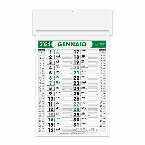 calendario pubblicitario 2024 in carta verde 041505350 VAR01