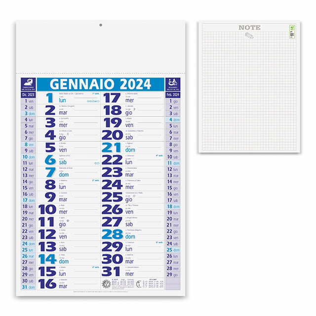 calendario pubblicitario 2024 in carta azzurro 041506540 VAR01