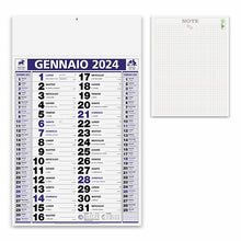 Carica l&#39;immagine nel visualizzatore di Gallery, calendario promozionale 2024 in carta blu 041506982 VAR01
