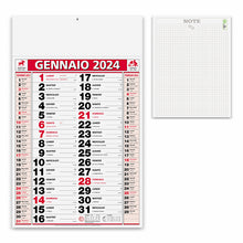 Carica l&#39;immagine nel visualizzatore di Gallery, calendario con logo 2024 in carta rosso 041506982 VAR02
