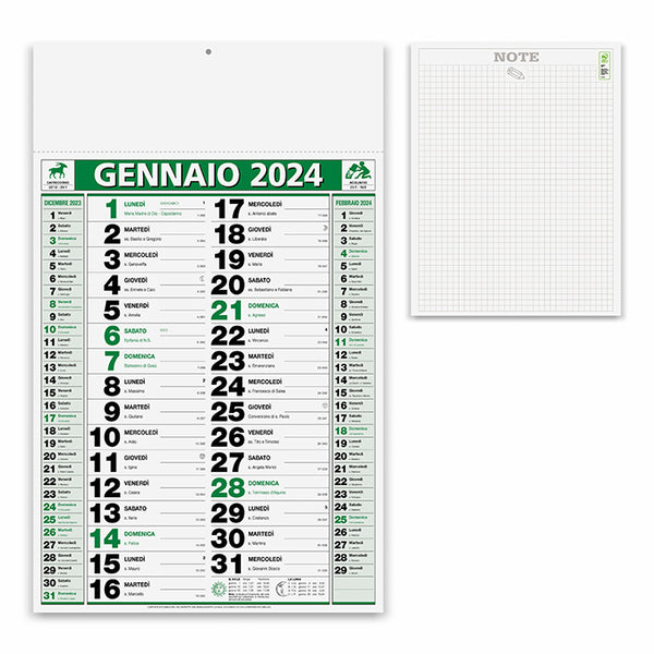 calendario personalizzato 2024 in carta verde 041506982 VAR03