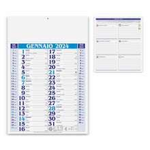 Carica l&#39;immagine nel visualizzatore di Gallery, calendario stampato 2024 in carta blu 041507050 VAR03
