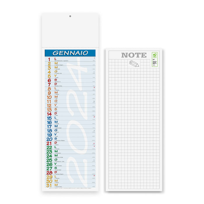 calendario stampato 2024 in carta bianco 041507220 VAR01