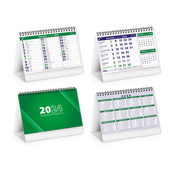 calendario pubblicitario 2024 in carta verde 041507900 VAR03