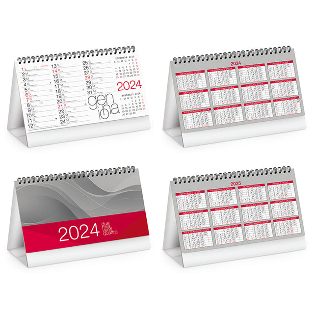 calendario da tavolo promozionale 2024 in carta bianco 041508240 VAR01