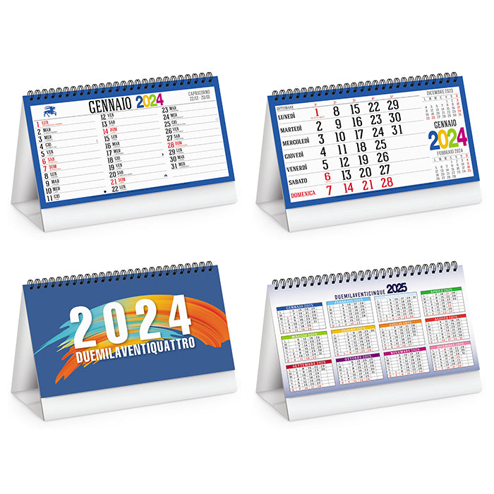 calendario da tavolo personalizzabile 2024 in carta bianco 041508325 VAR01