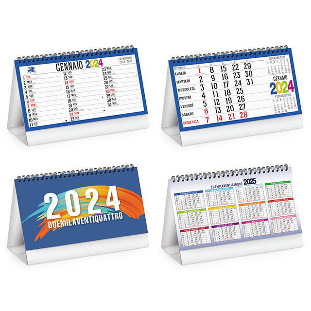 calendario da tavolo personalizzabile 2024 in carta bianco 041508325 VAR01