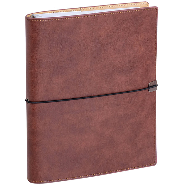 agenda personalizzabile 2024 in poliuretano marrone 041686689 VAR01