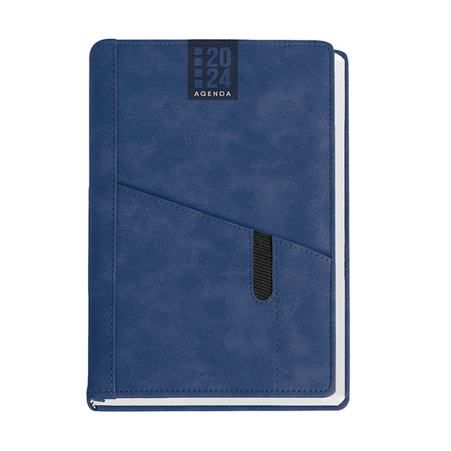 agenda da personalizzare 2024 in poliuretano blu 041687505 VAR06