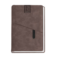 agenda da personalizzare 2024 in poliuretano marrone 041687590 VAR02