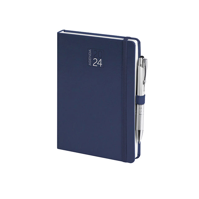 agenda personalizzabile 2024 in cartoncino blu 041691976 VAR03