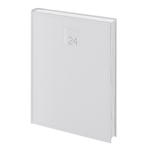 agenda personalizzabile 2024 in gommato bianca 041692010 VAR04