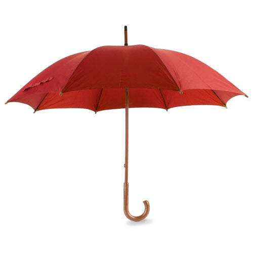 ombrello pubblicitario in legno rosso 021122-18 VAR03