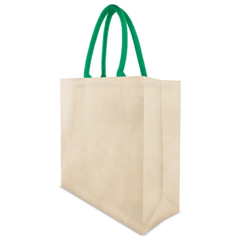 shopper bag personalizzabile in cotone verde 0268051-20 VAR03