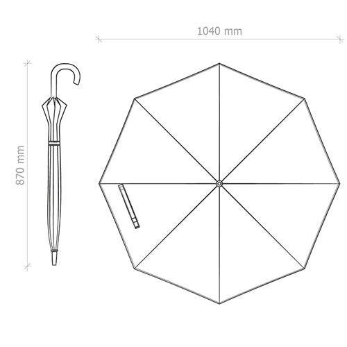 Carica l&#39;immagine nel visualizzatore di Gallery, ombrello automatico personalizzabile in poliestere nero 05256819 DET04
