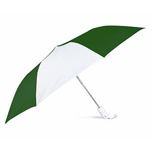 ombrello tascabile da personalizzare in poliestere verde-scuro-bianco 05307955 VAR02