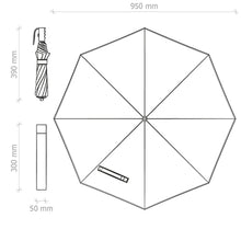 Carica l&#39;immagine nel visualizzatore di Gallery, ombrello tascabile da personalizzare in poliestere verde-scuro-bianco 05307955 DET04
