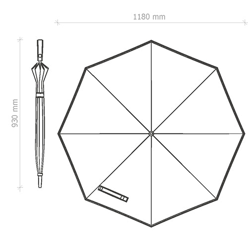 Carica l&#39;immagine nel visualizzatore di Gallery, ombrello automatico stampato in poliestere nero 05341989 DET04
