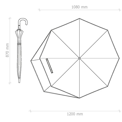Carica l&#39;immagine nel visualizzatore di Gallery, ombrello automatico personalizzabile in poliestere nero 05342023 DET04
