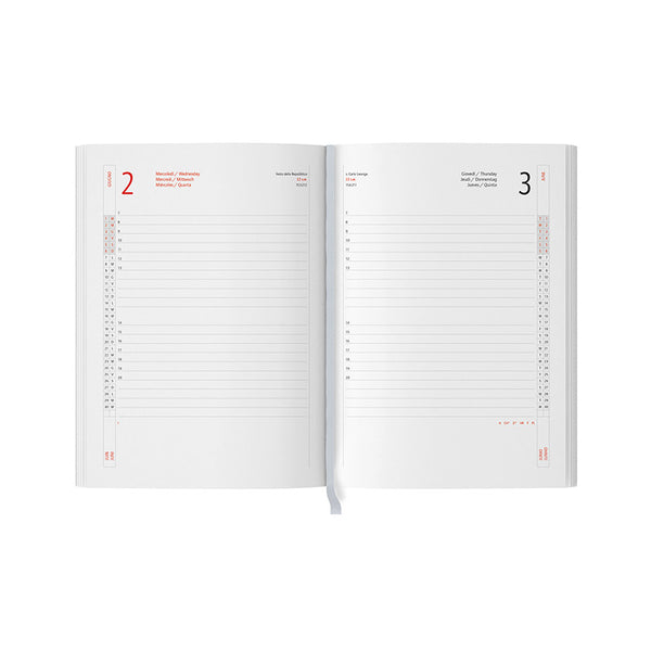 Carica l&#39;immagine nel visualizzatore di Gallery, agenda pubblicitaria 2024 in poliuretano nera 041683476 DET04
