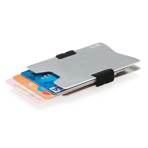 porta carte personalizzato in alluminio argento-nero 041394782 VAR01